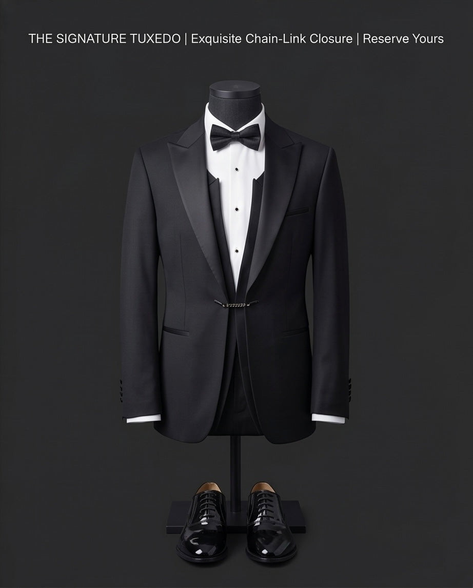 2H Black Wedding Suit