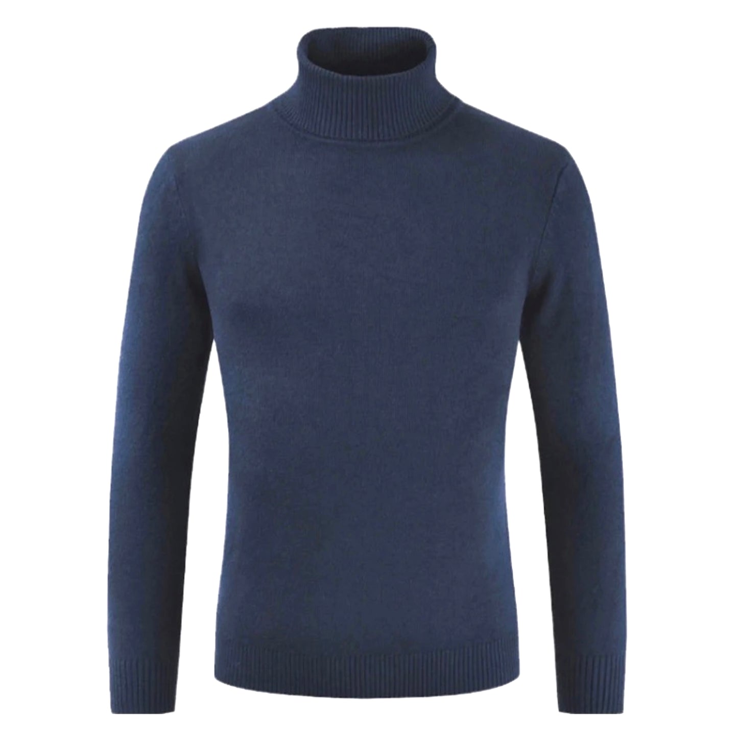 2H #1630-80 Navy High Neck Sweater