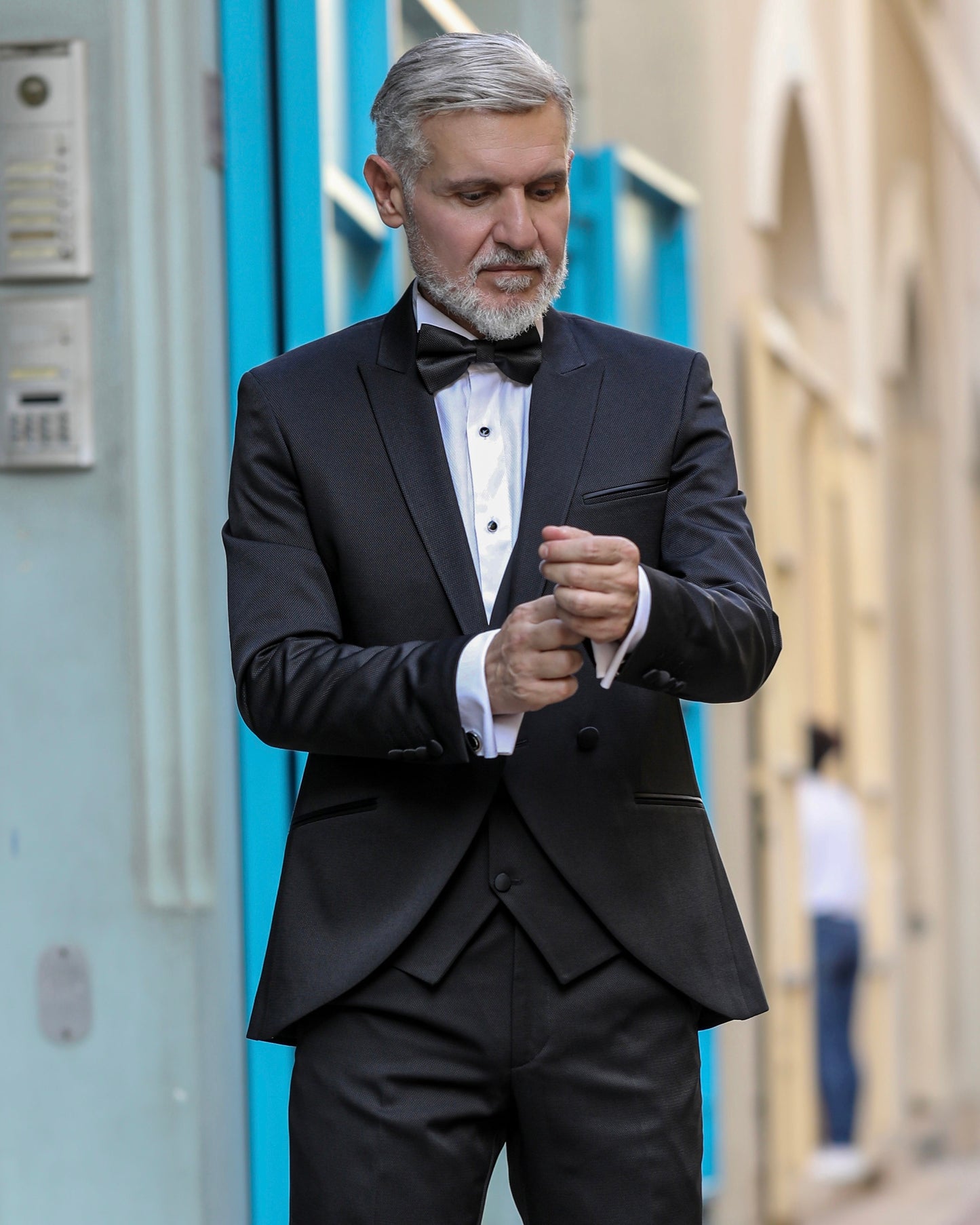 2H Black Wedding Suit 2 Pieces