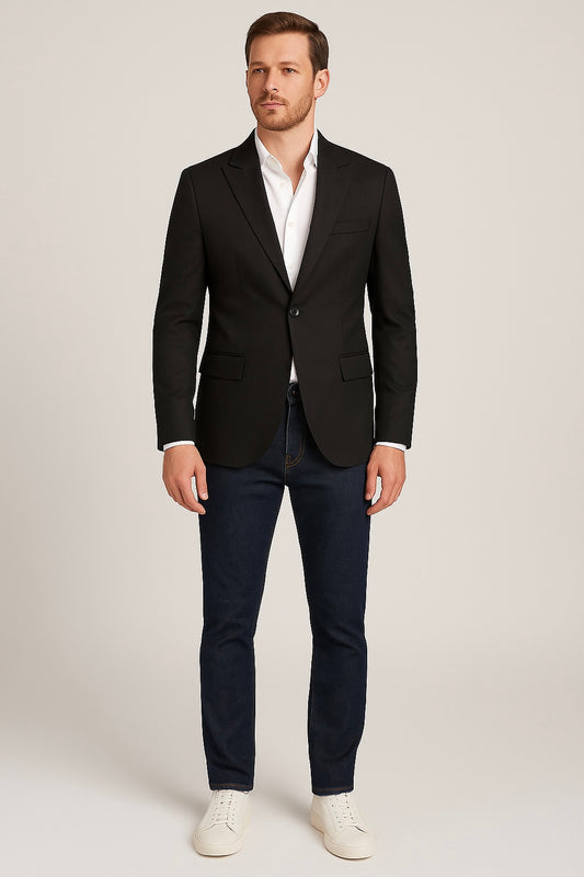 SALE! 2H #26924 Black One Button Blazer