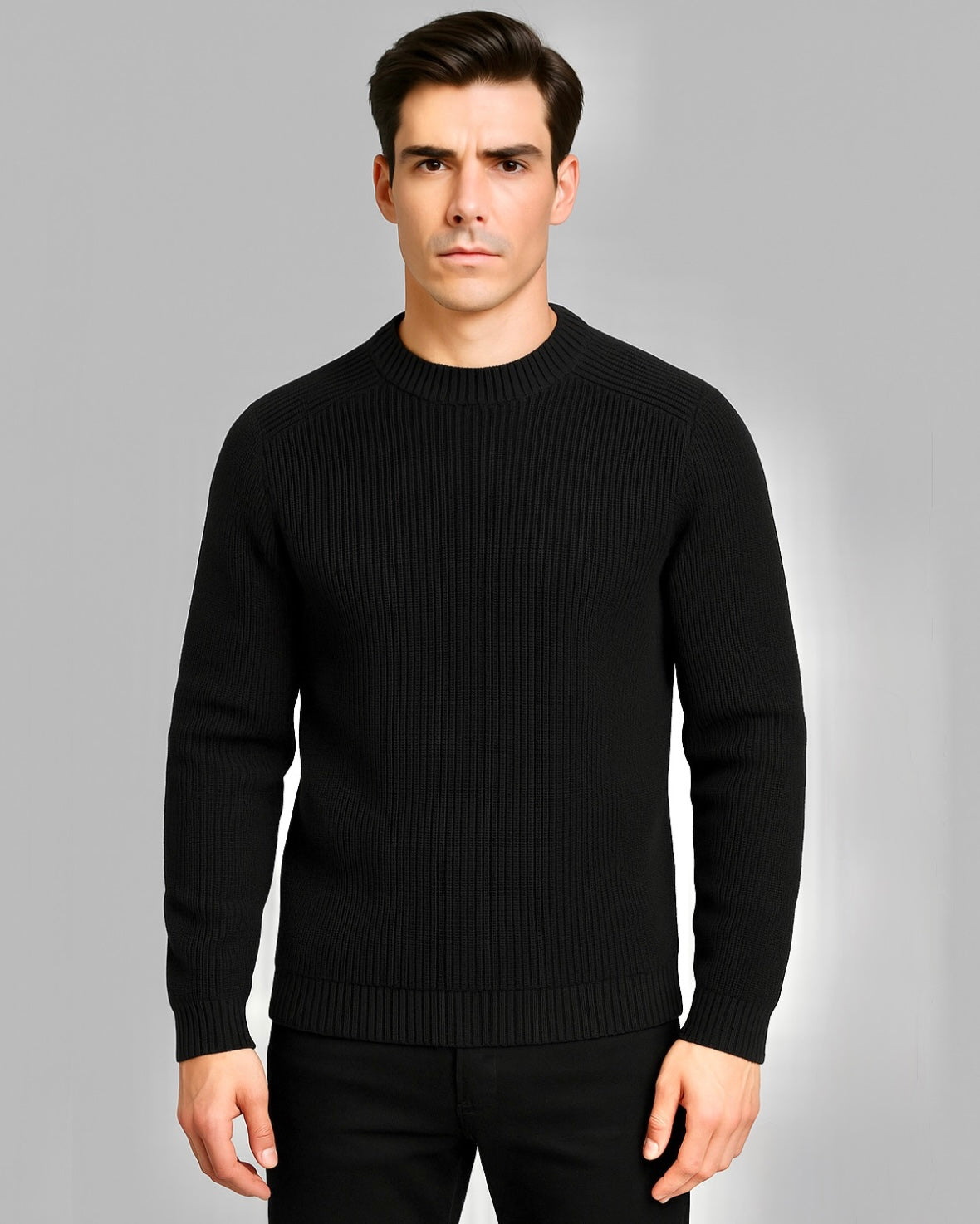 2H #464 Round Neck Knitted Sweater