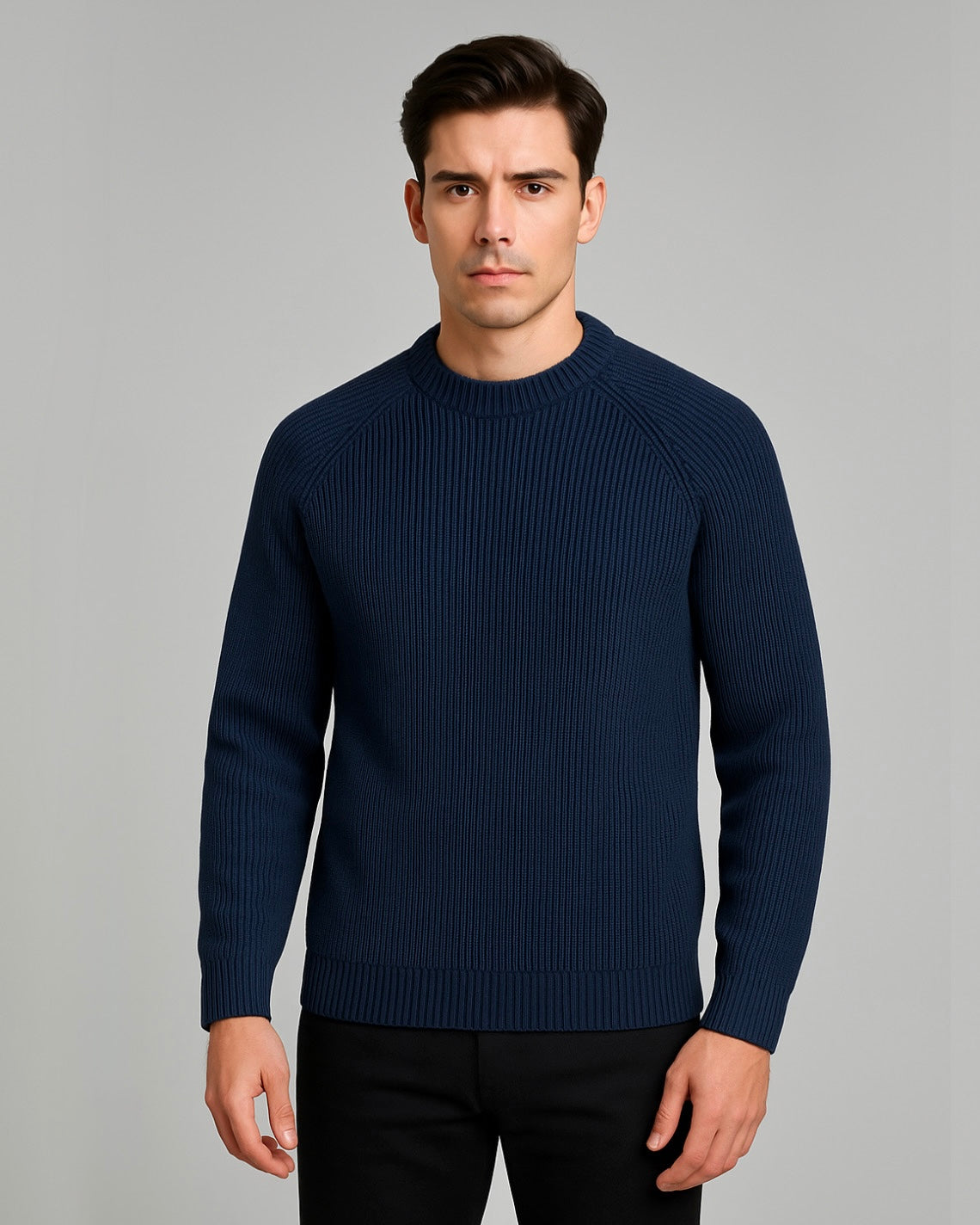 2H #464 Round Neck Knitted Sweater
