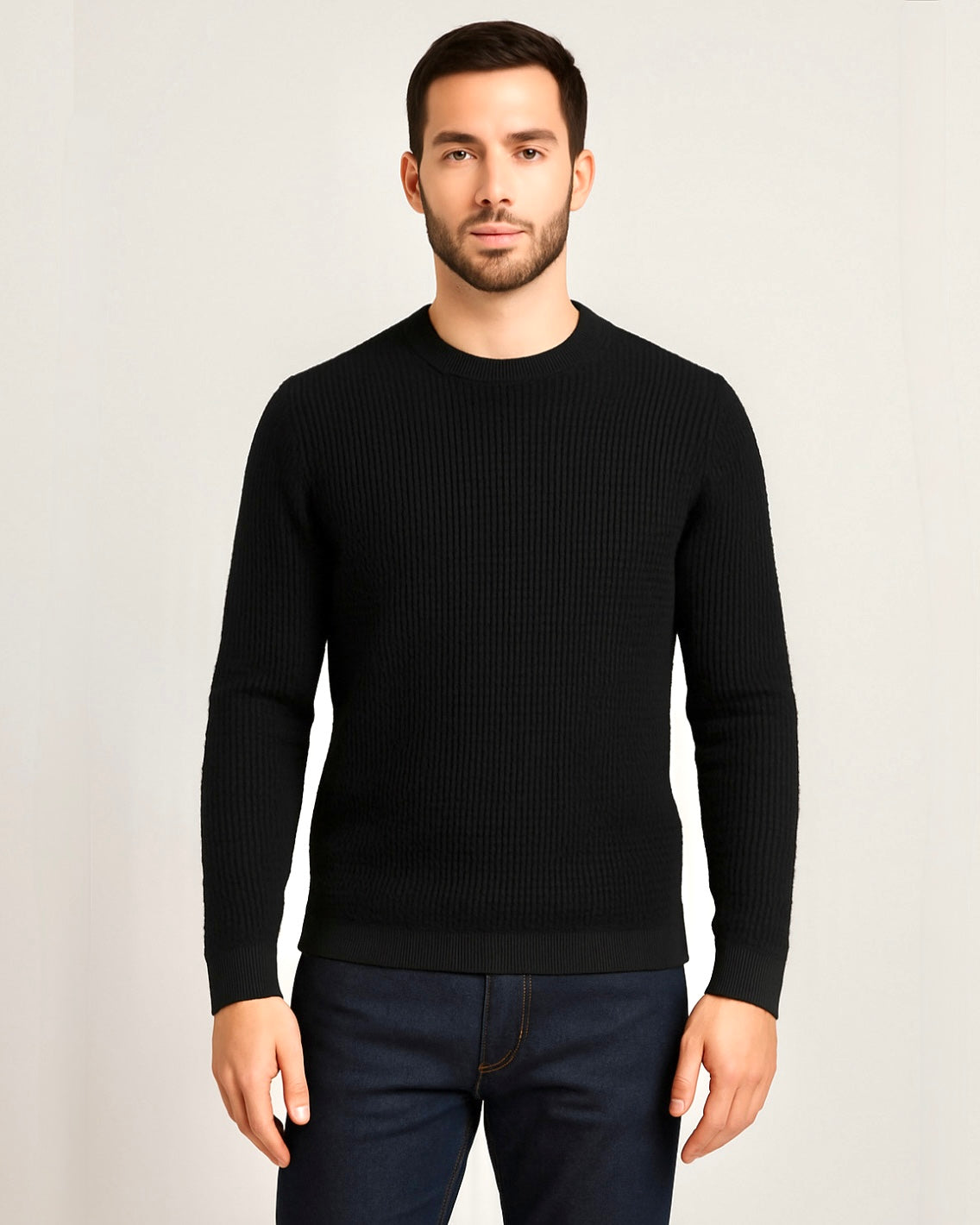 2H #463 Round Neck Knitted Sweater