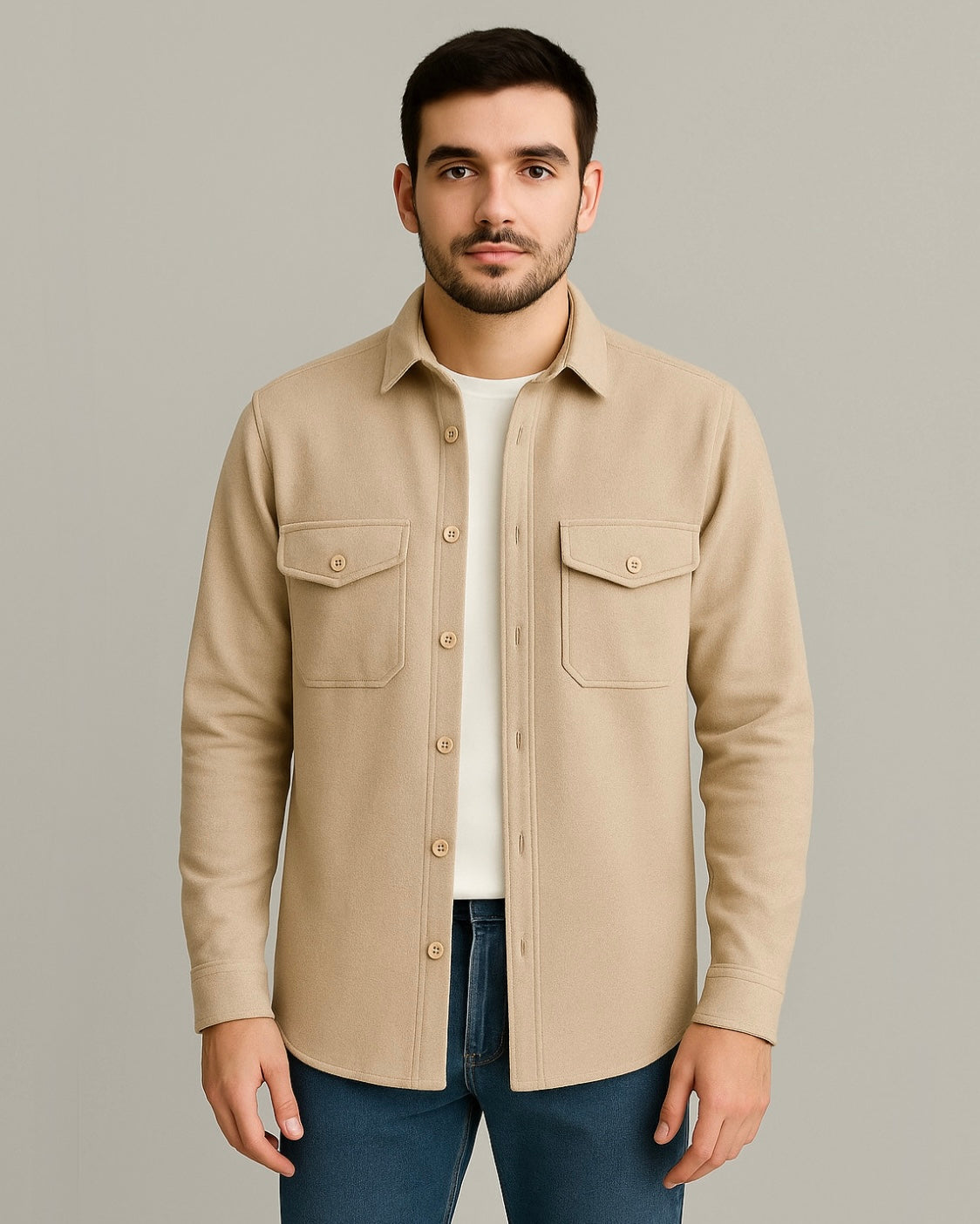 2H #111025 Fleece Casual Shirt