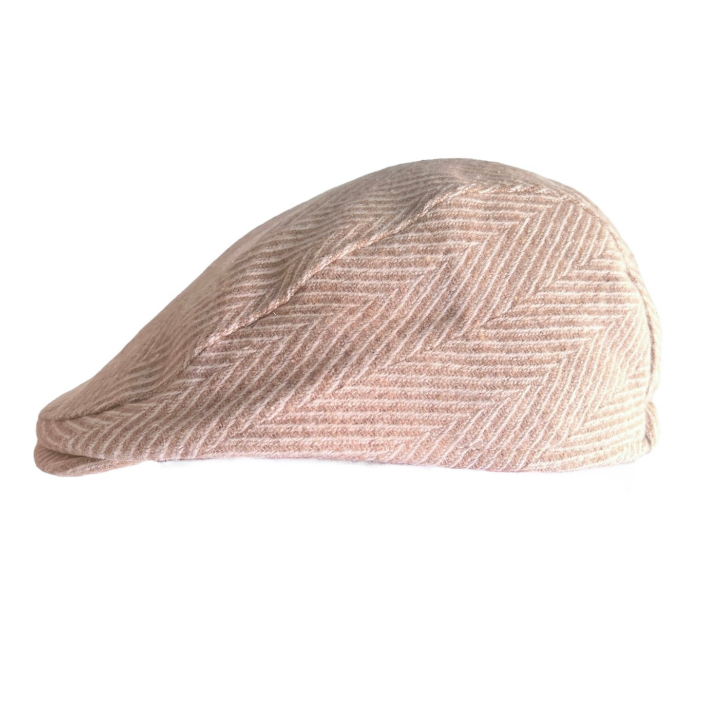 2H Wool Light Beige Herringbone Cap