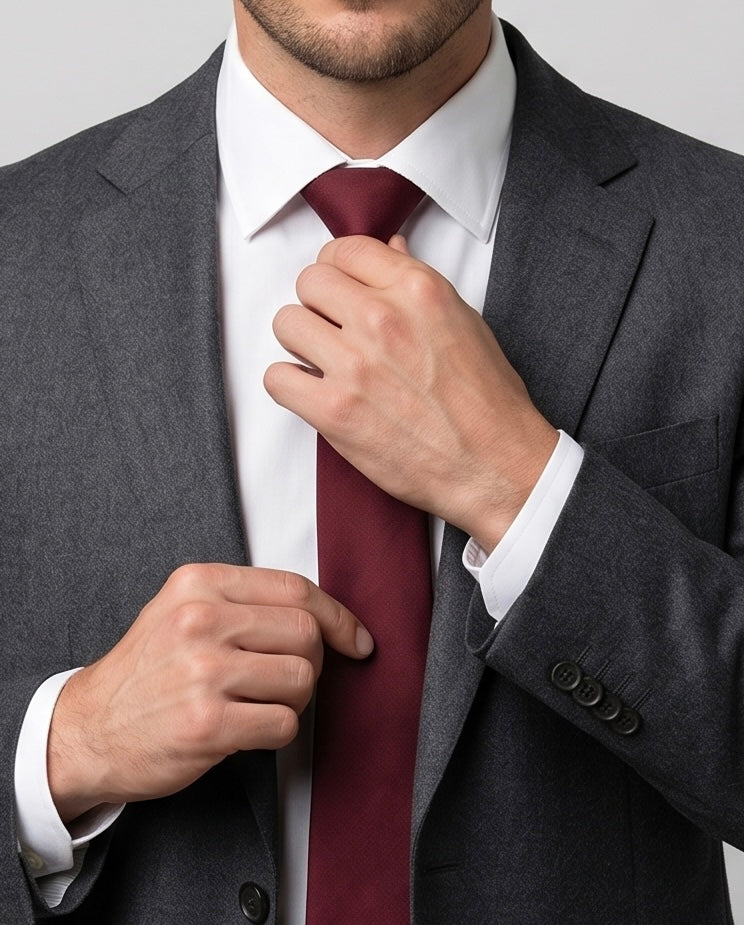 2H Dark Red Necktie
