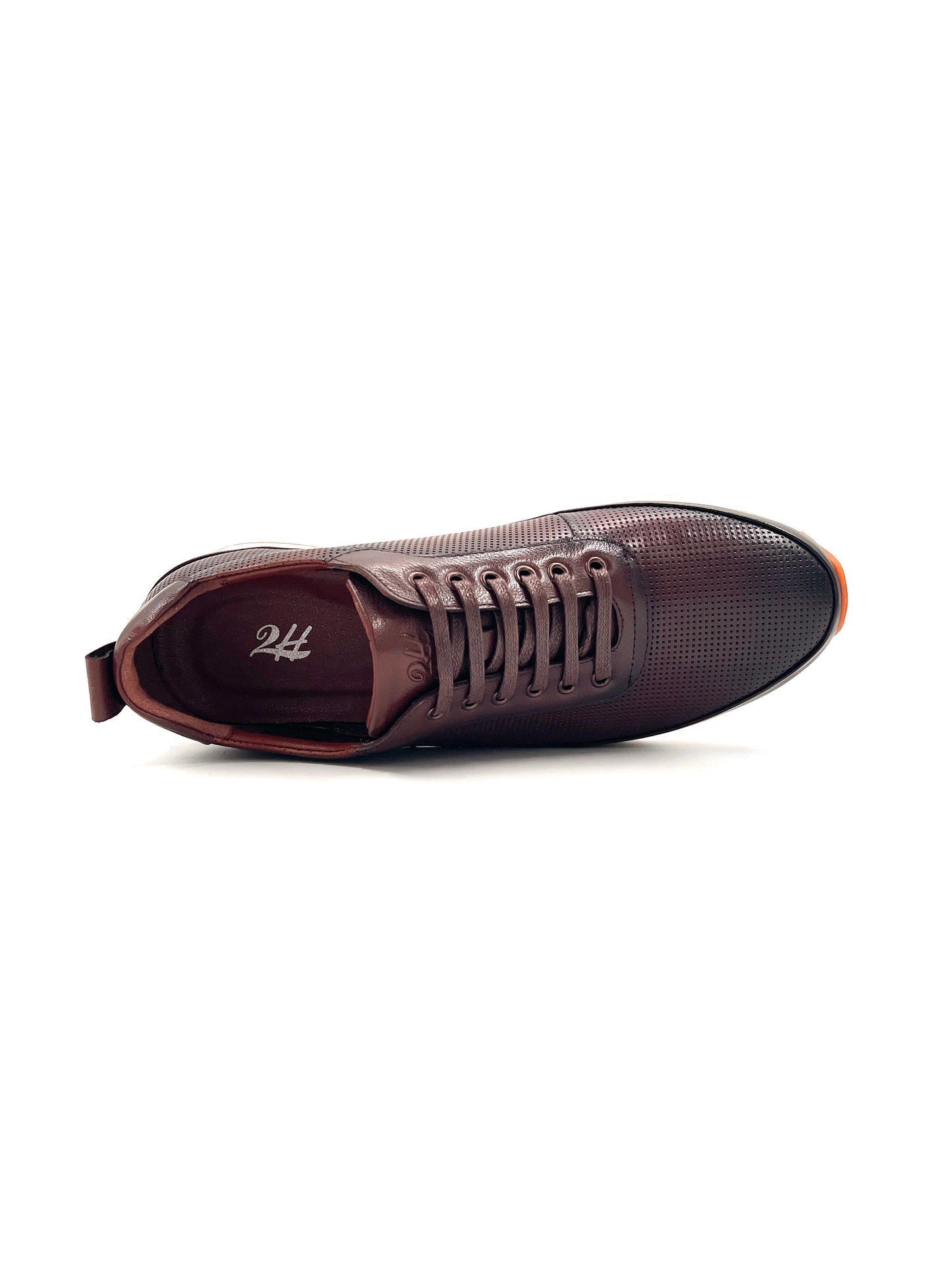 SALE! 2H #B16024-131-522 Genuine Leather Brown Casual Shoes