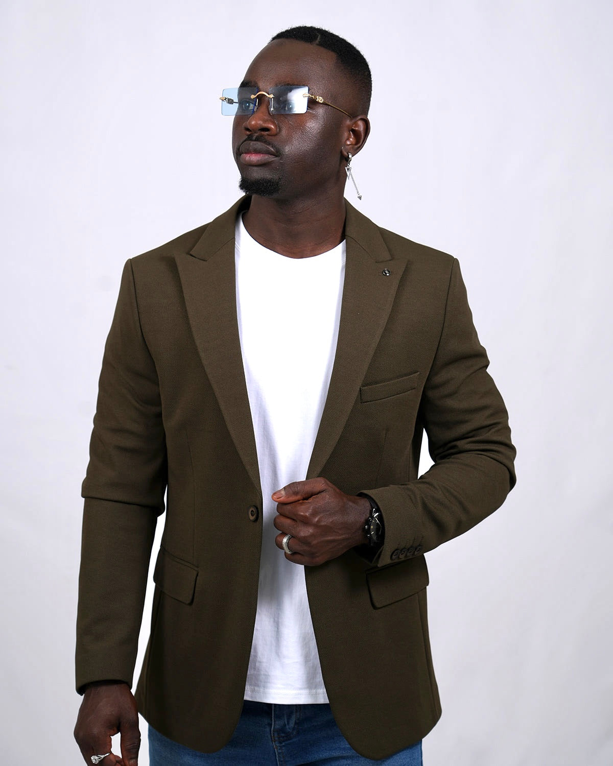 2H #26924 Army One Button Blazer