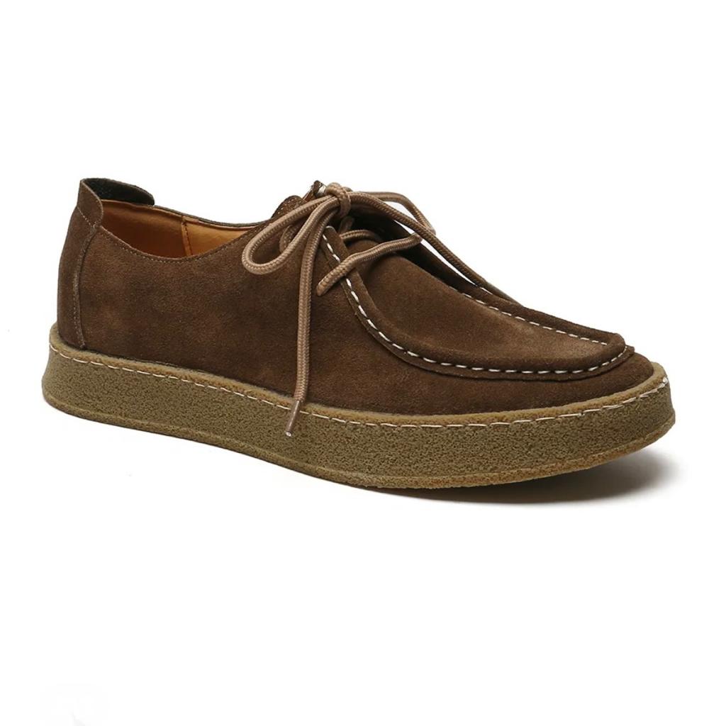2H #1019 Brown Genuine Leather Casual Shoes