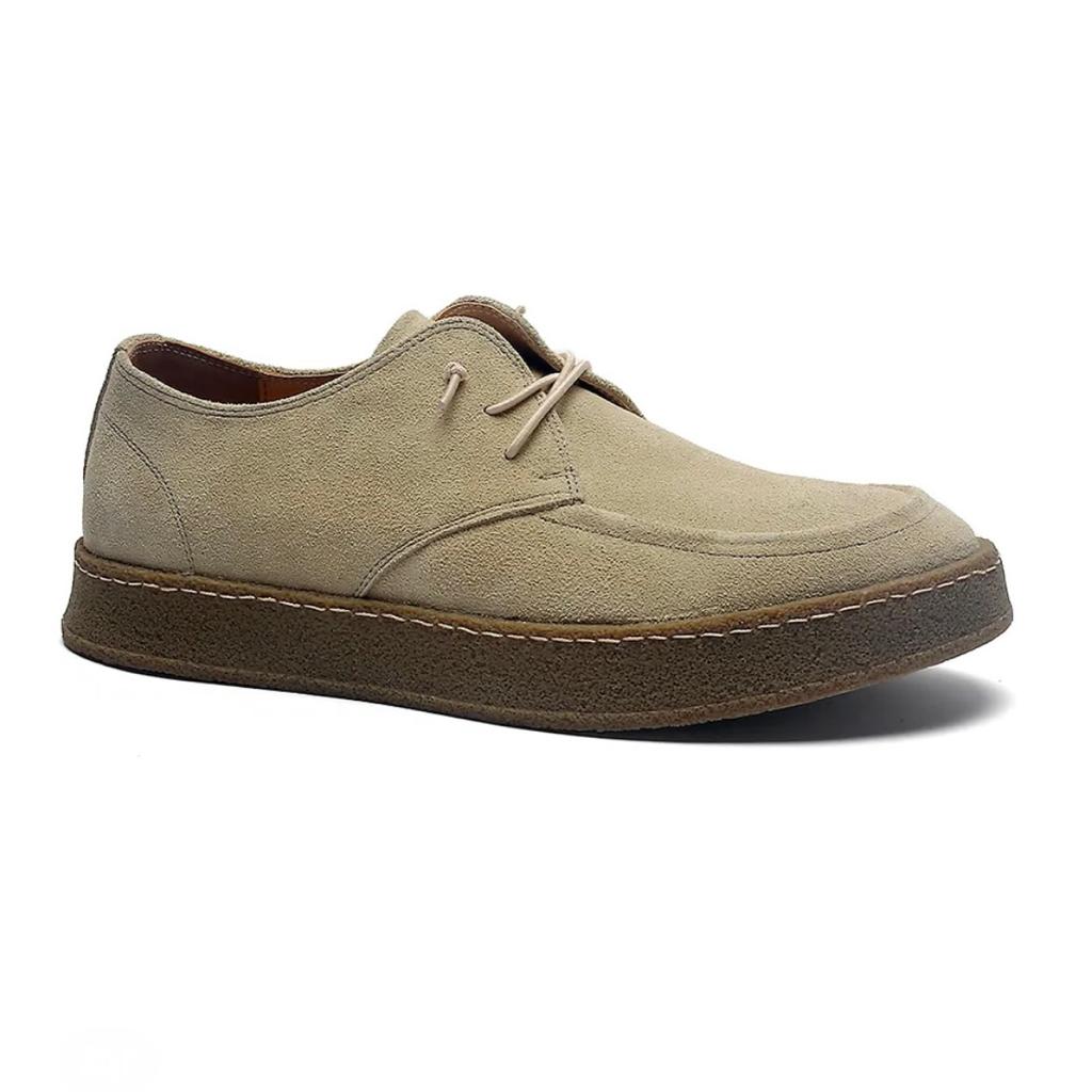 2H #1089 Beige Genuine Leather Casual Shoes