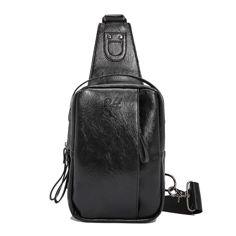 2H Black Chest Shoulder Bag