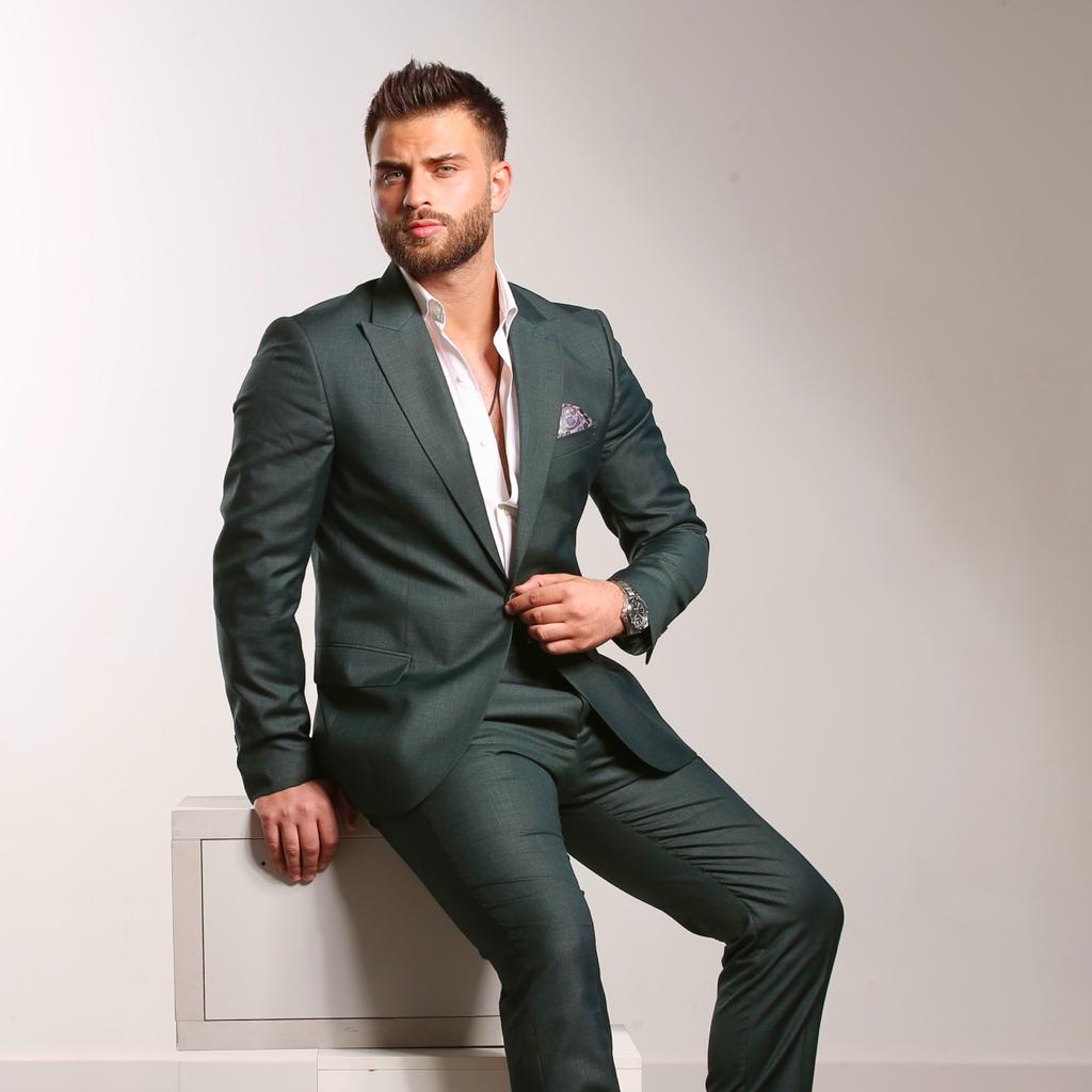2H Olive Green Suit