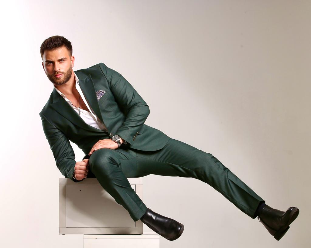 2H Olive Green Suit