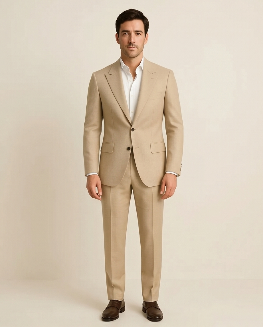 2H #1802 Beige Casual Suit