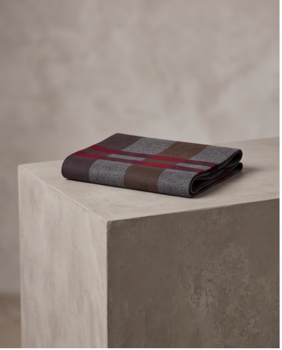 2H #089 Gray & Brown Scarf