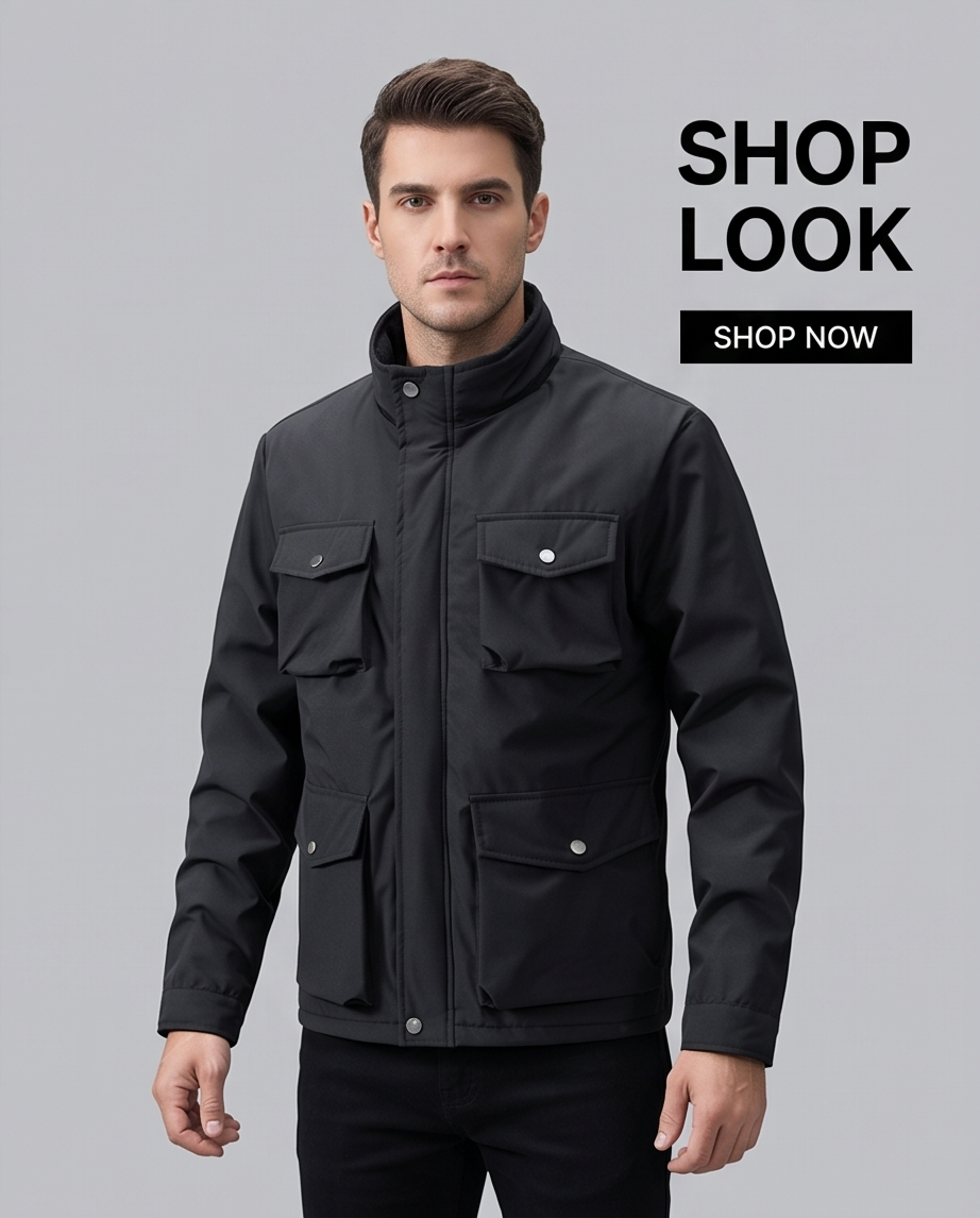 2H #88166 Black Casual Jacket