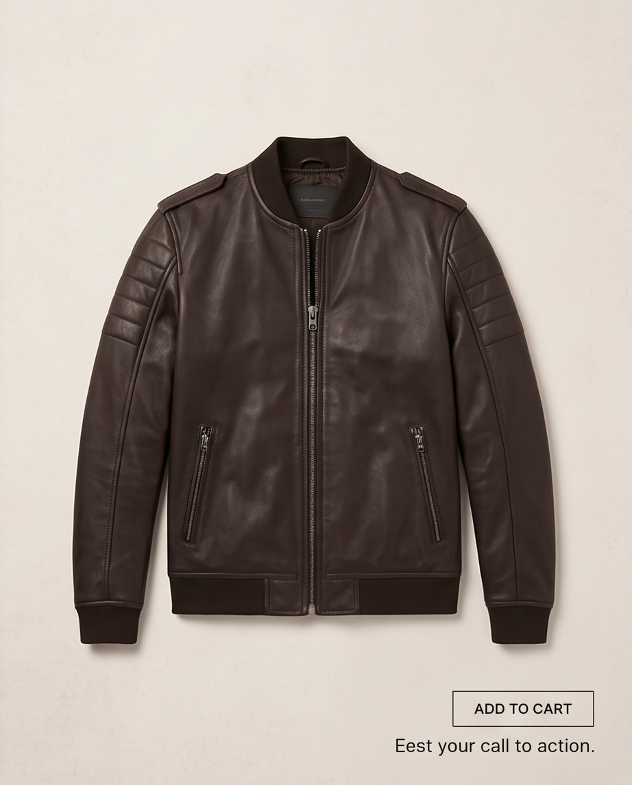 2H #8905 Brown Leather Jacket l
