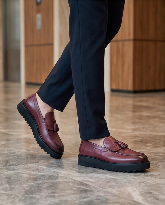 SALE! 2H #S8018-104 Genuine Leather Brown Casual Shoes