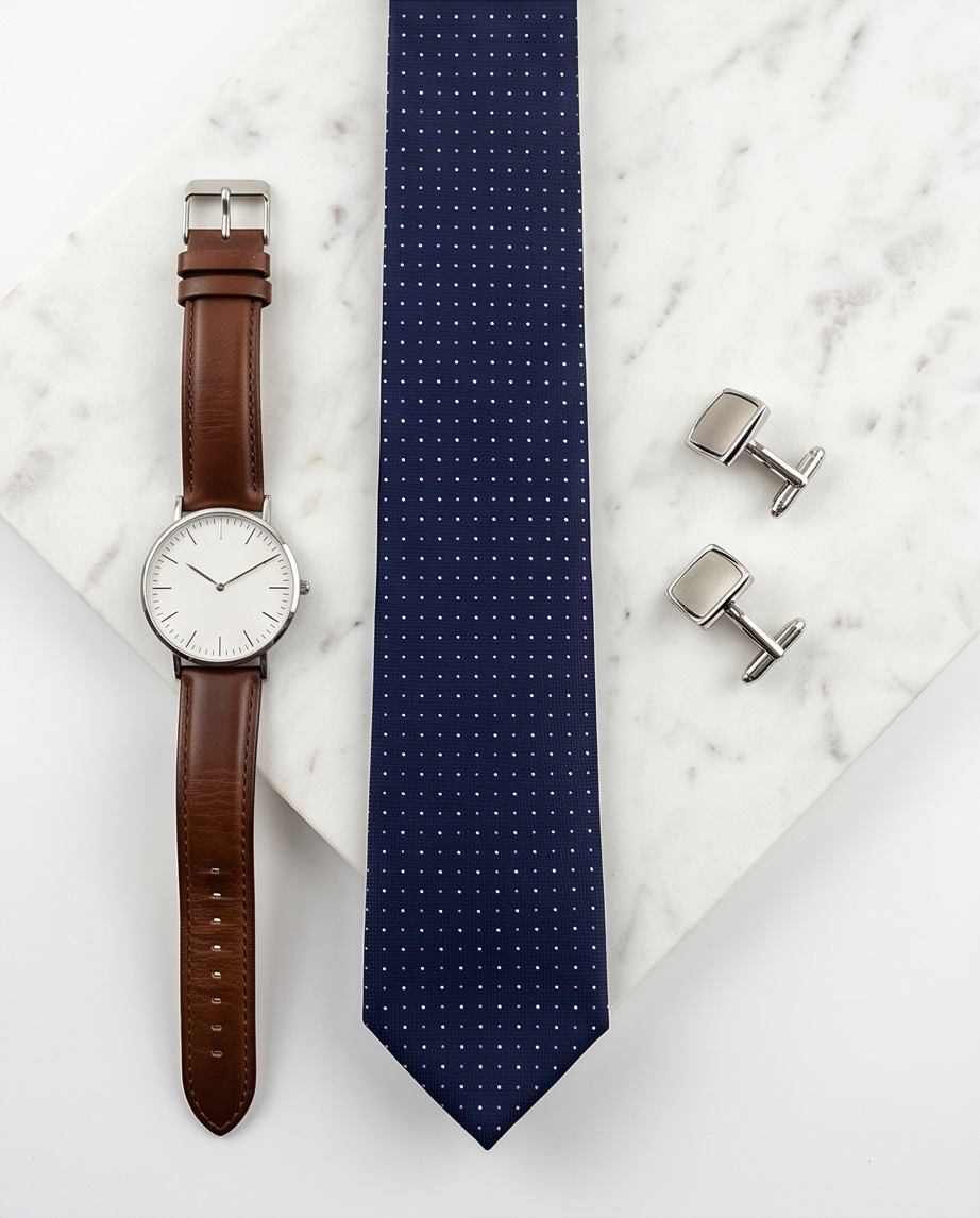 2H Navy Necktie