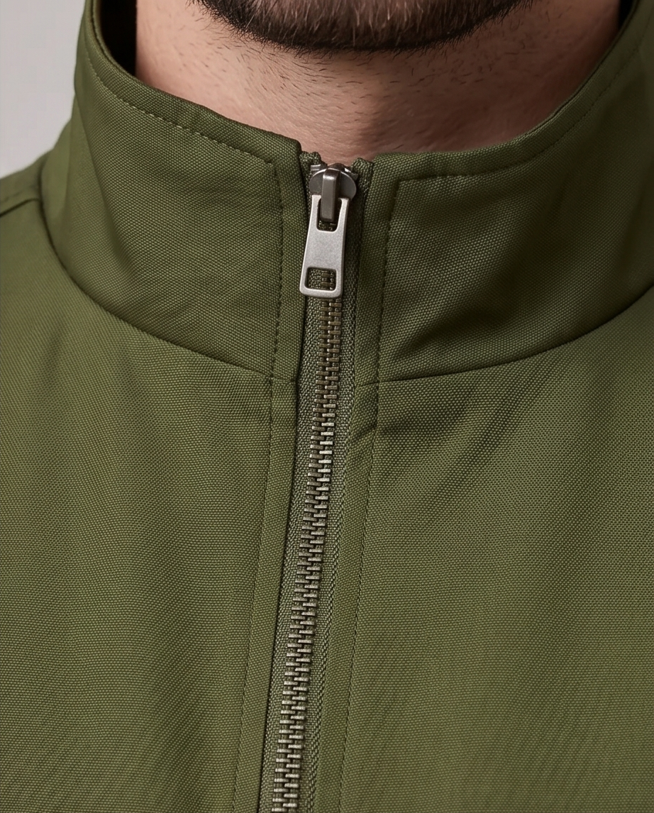 2H #8091 Olive Green Lightweight Casual Jacket