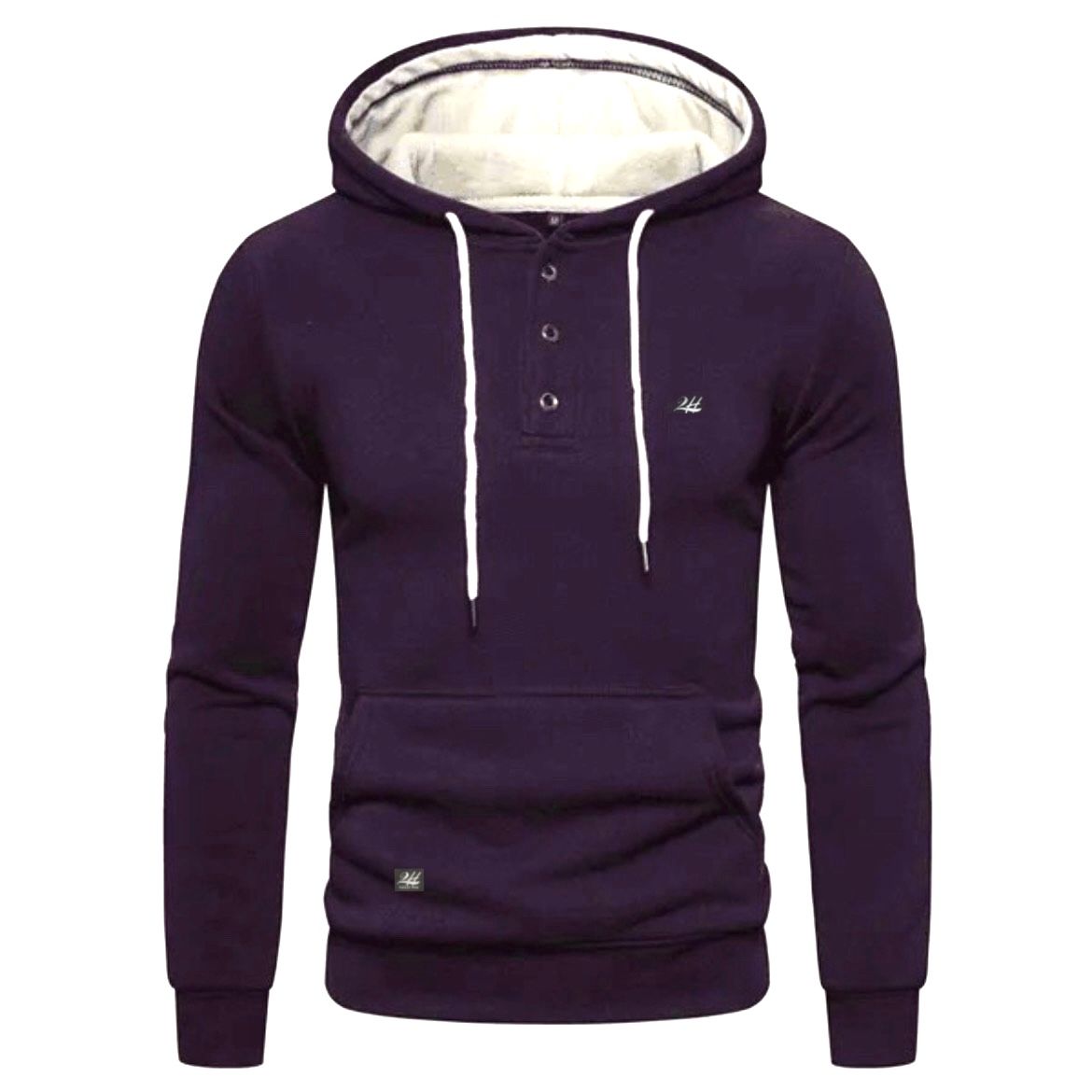 2H #6318 Navy Men Sweater Cotton Hoodie