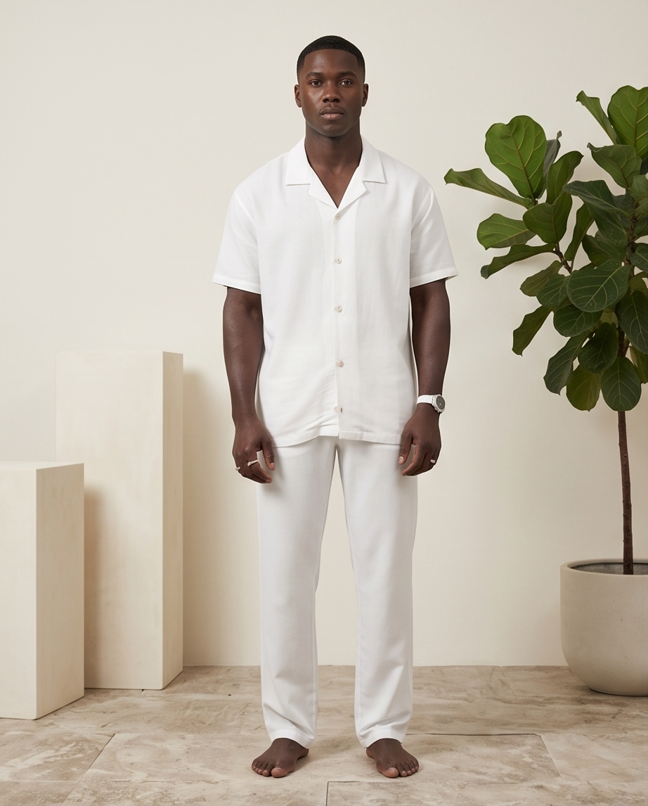 2H #040325 White Linen set