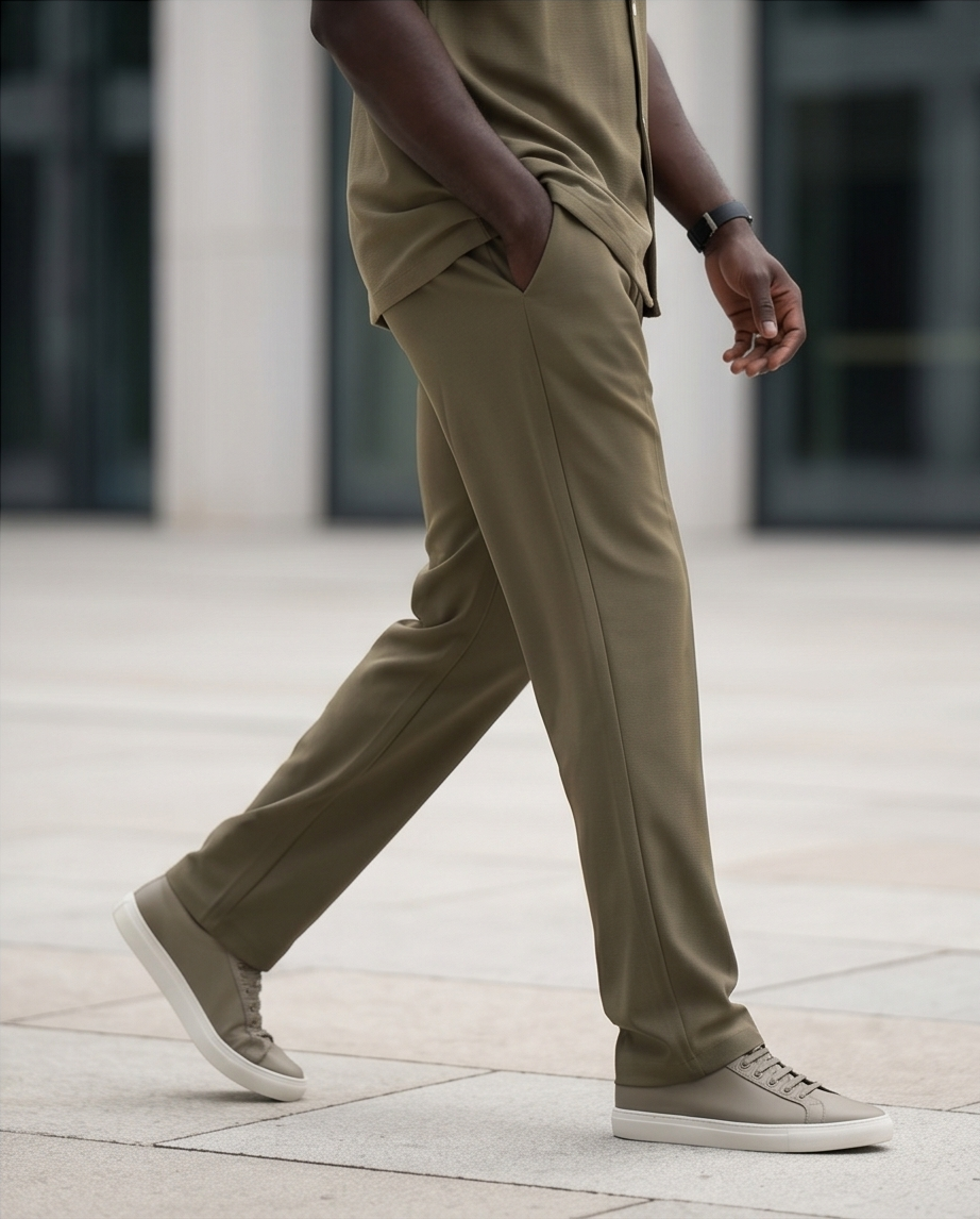 2H #040325 Olive Green Linen set