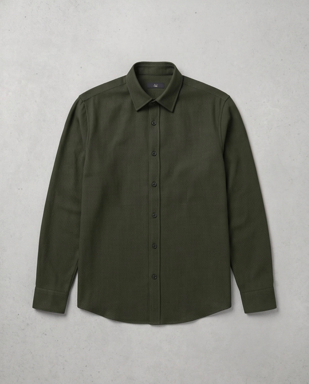 2H #121025 Army Cotton Fleece Casual Shirt