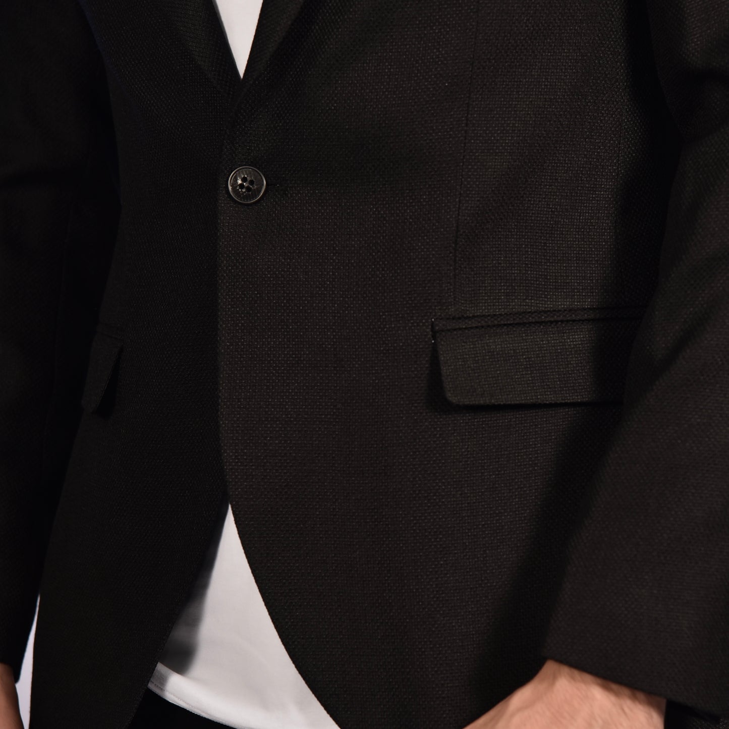 SALE! 2H #26924 Black One Button Blazer