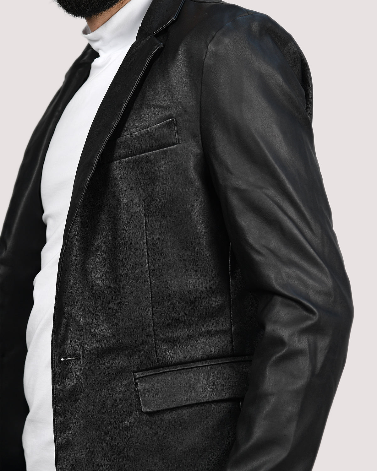 SALE! 2H #611 Black Leather Casual Jacket