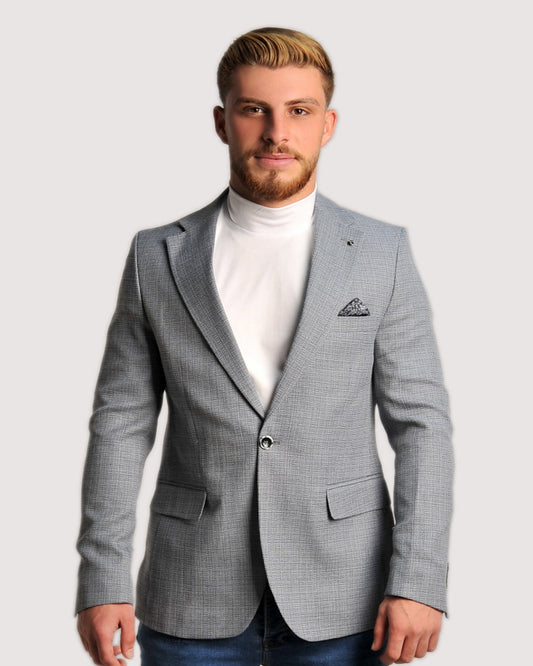 SALE! 2H #24-01 Blue Tweed One Button Blazer