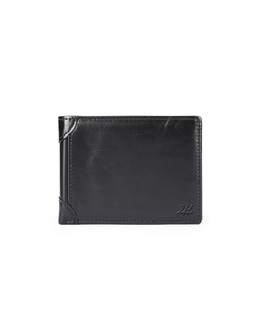 2H #1144 Black Genuine Leather Wallet
