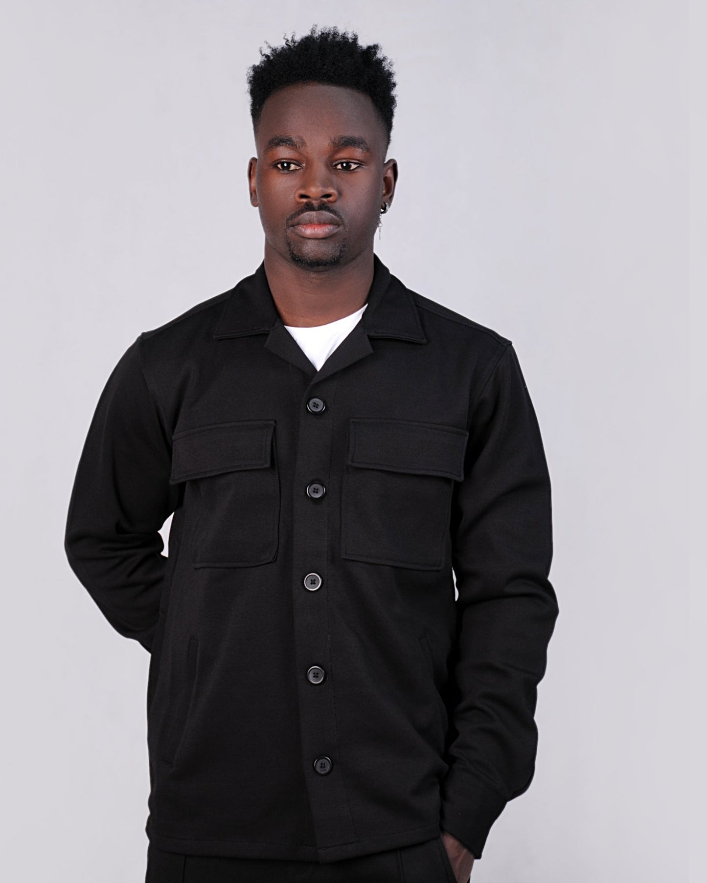 SALE! 2H #8008 Black Lightweight Casual with Pockets Jacket