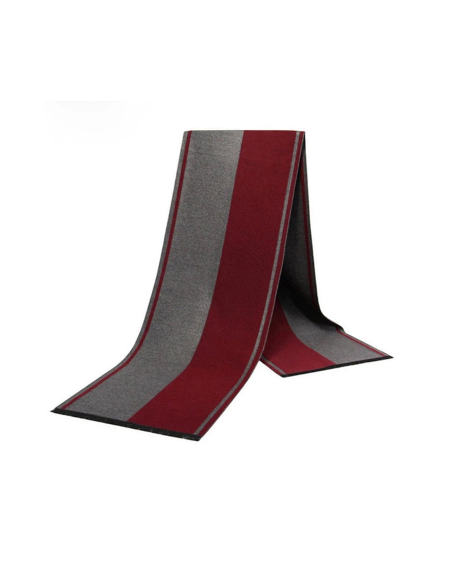 2H #065 Red/Gray Scarf