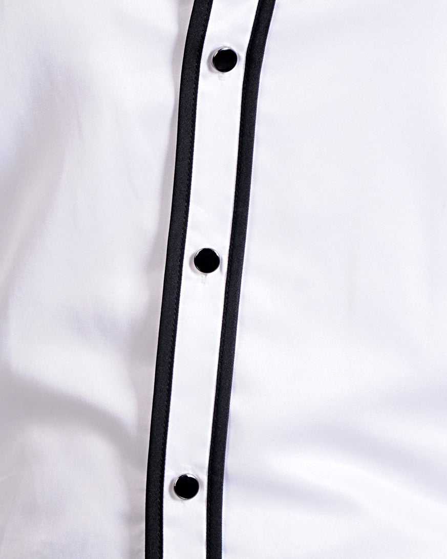 2H White Wingtip Collar Shirt
