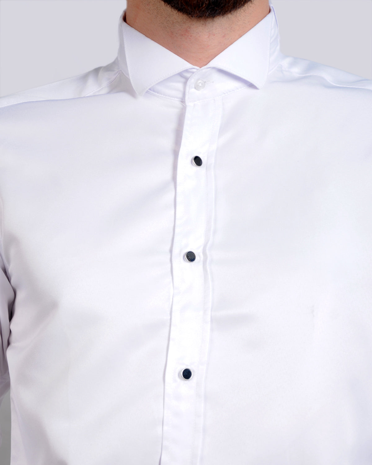 2H White Wingtip Collar Classic Shirt