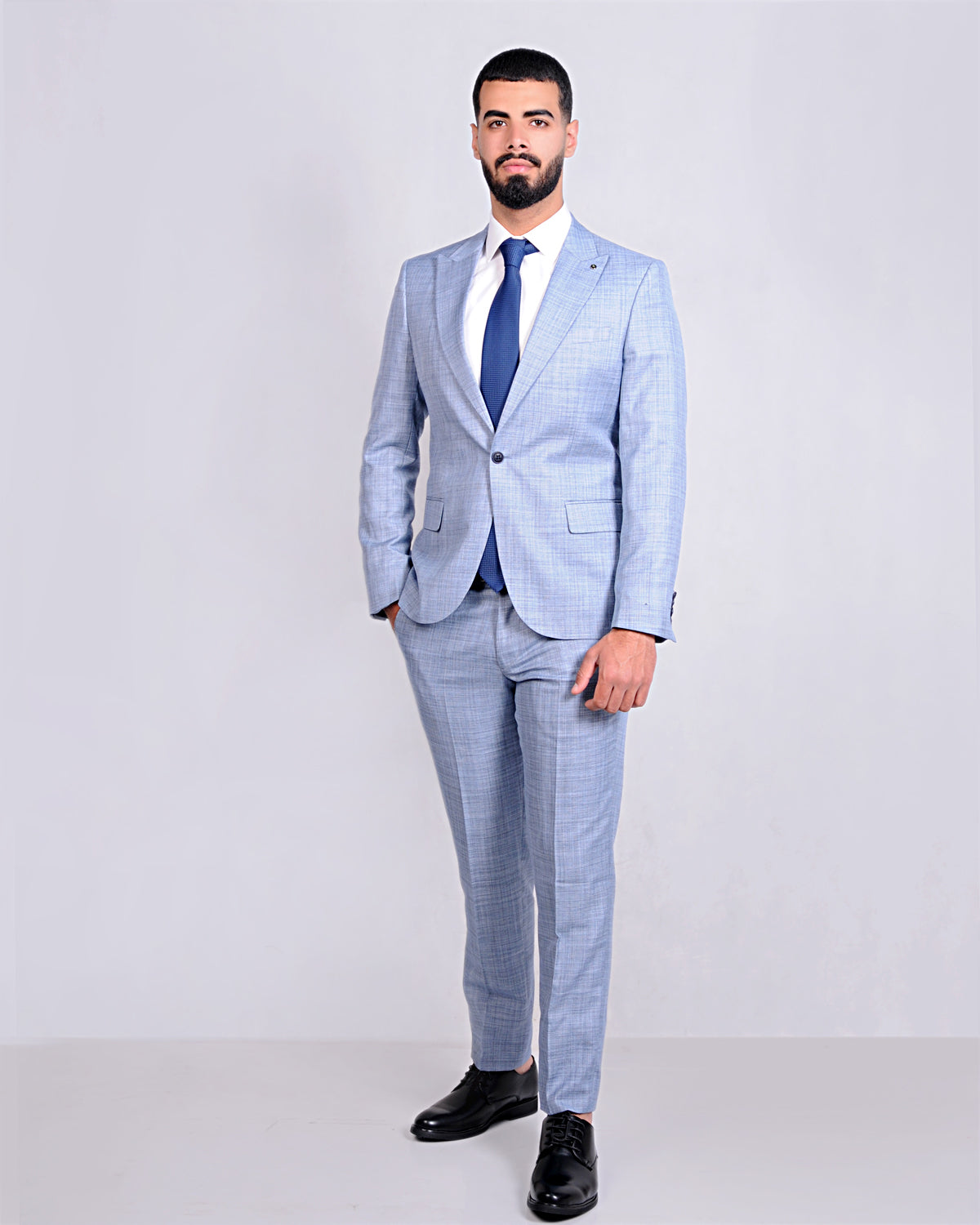 2H #118-1 Light Blue Casual Suit