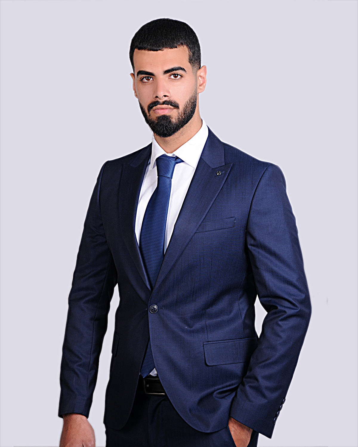 2H #118-4 Dark Navy Casual Suit 2 Pieces
