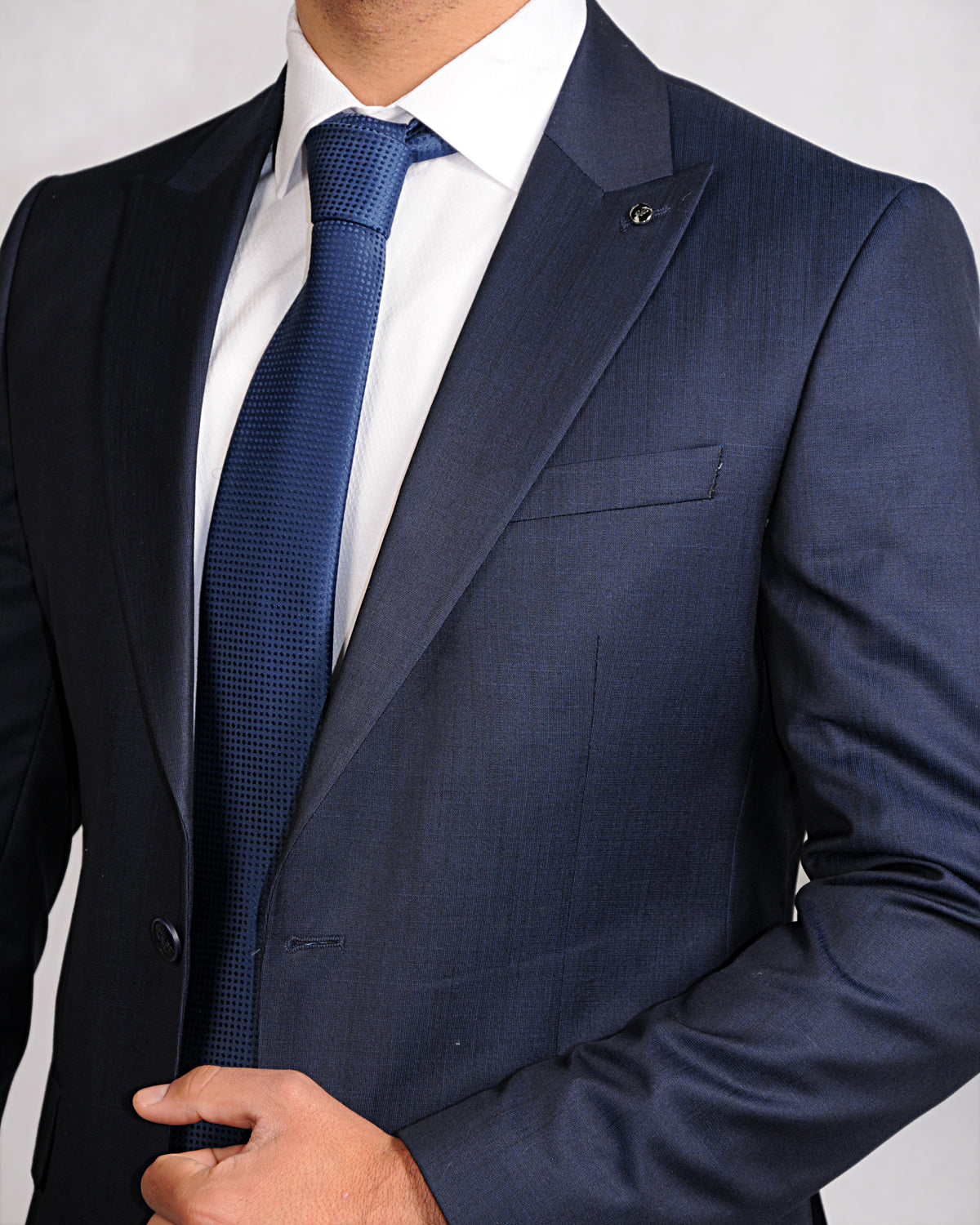 2H #118-4 Dark Navy Casual Suit 2 Pieces