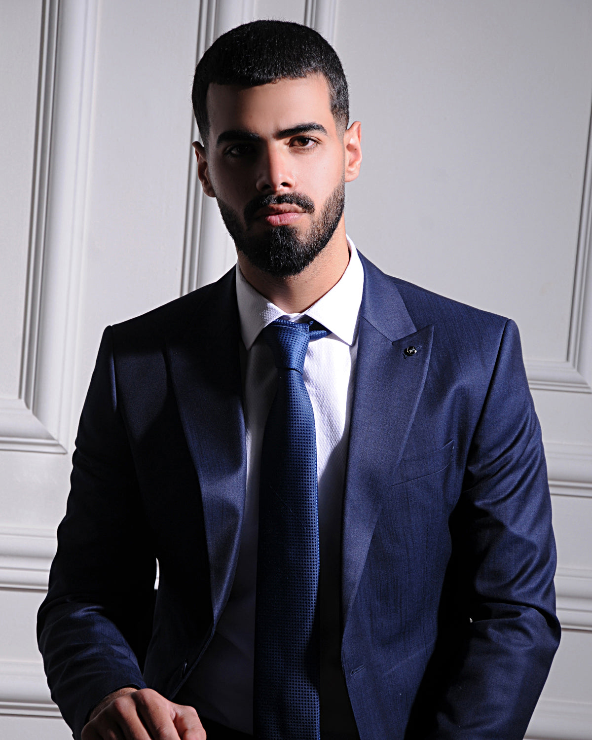 2H #118-4 Dark Navy Casual Suit 2 Pieces