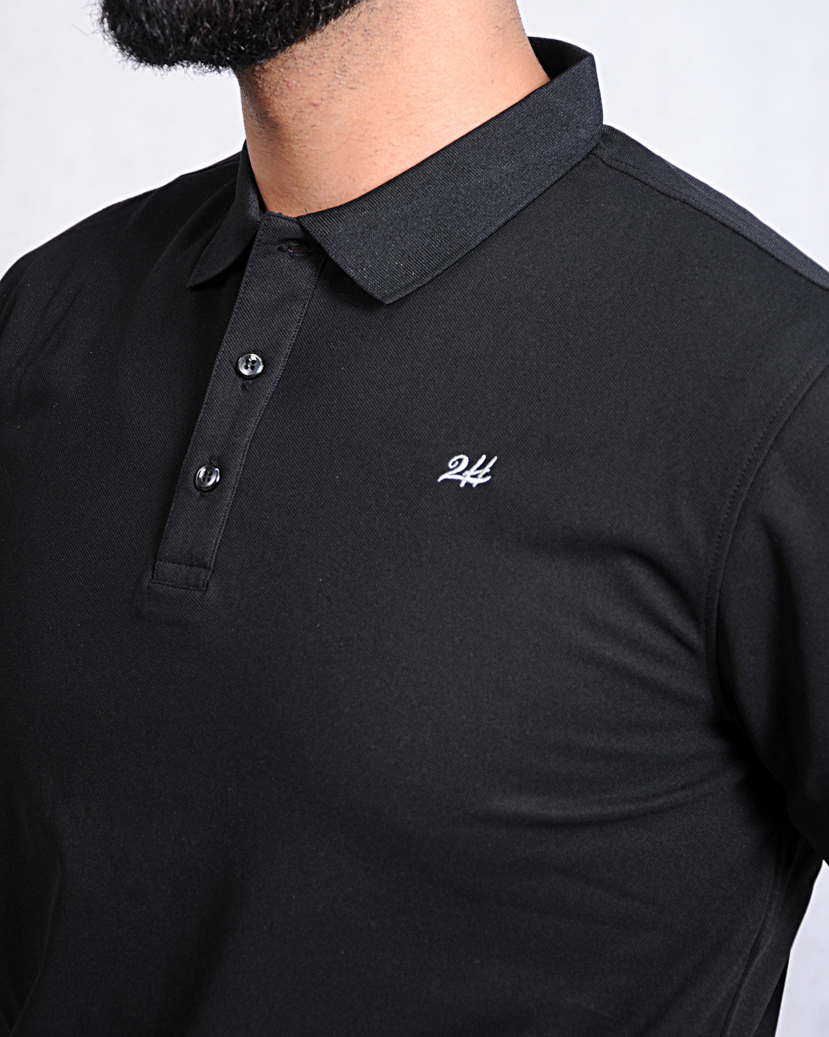 2H #CX.231 Black Polo T-shirt