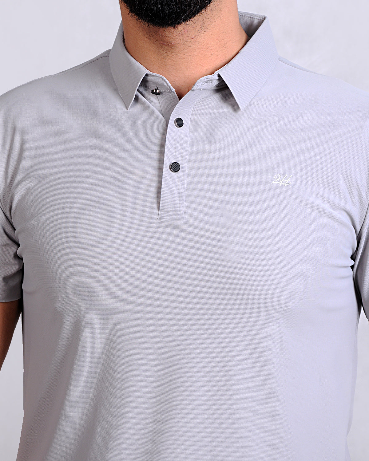 2H #CX151 Light Gray Polo T-shirt
