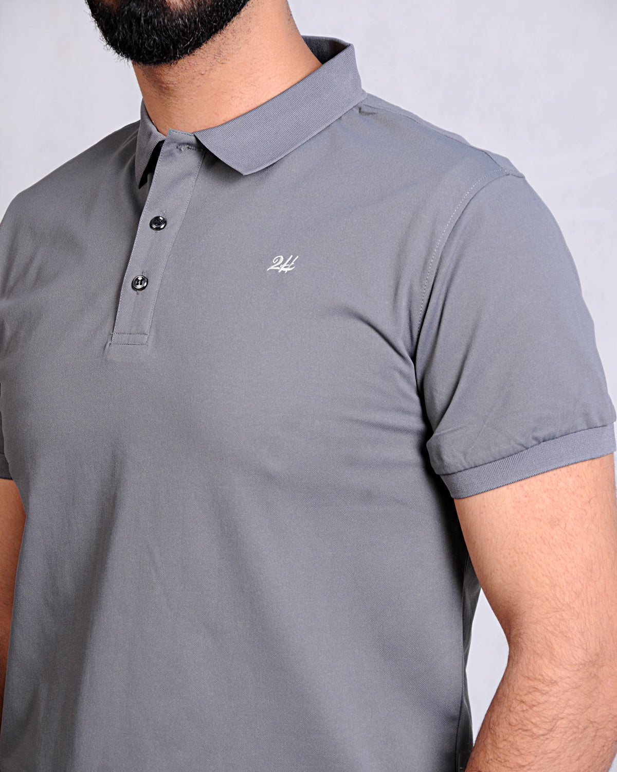 2H #CX.231 Light Gray Polo T-shirt