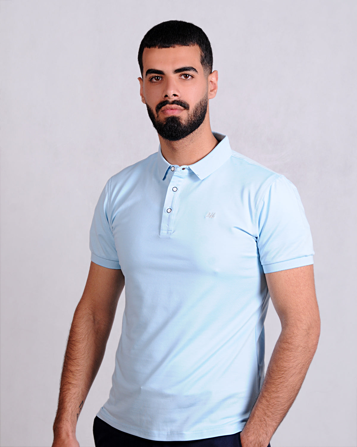 2H #CX.2101 Blue Polo T-shirt