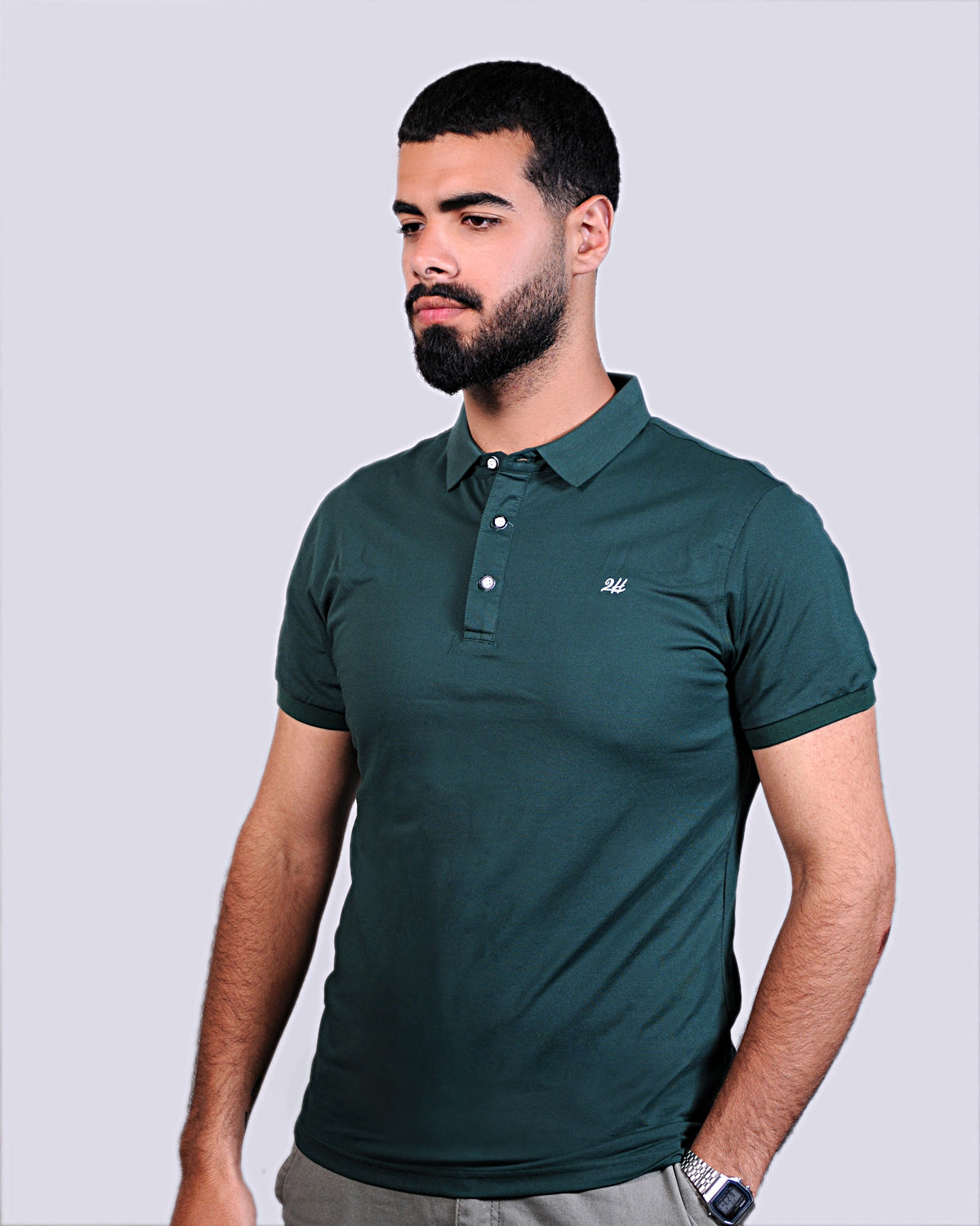 2H #CX.2101 Green Polo T-shirt