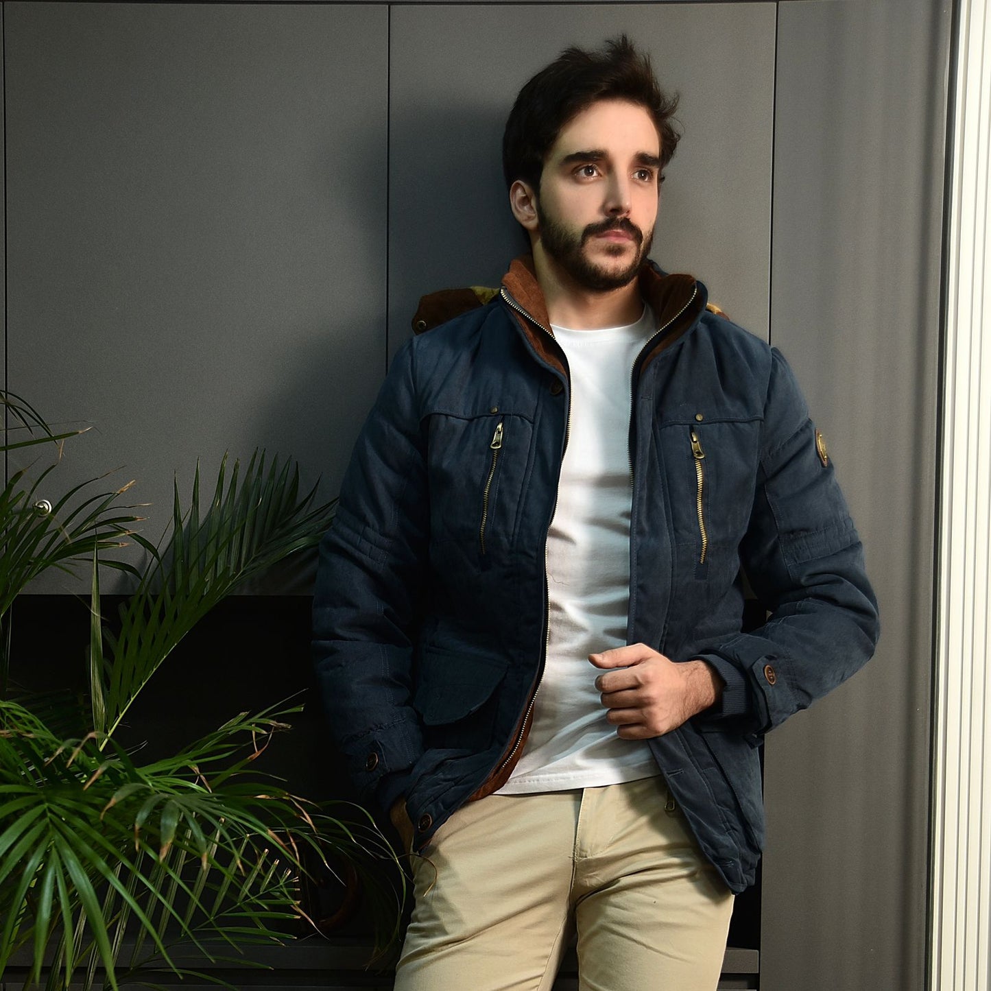 2H Navy Casual Jacket