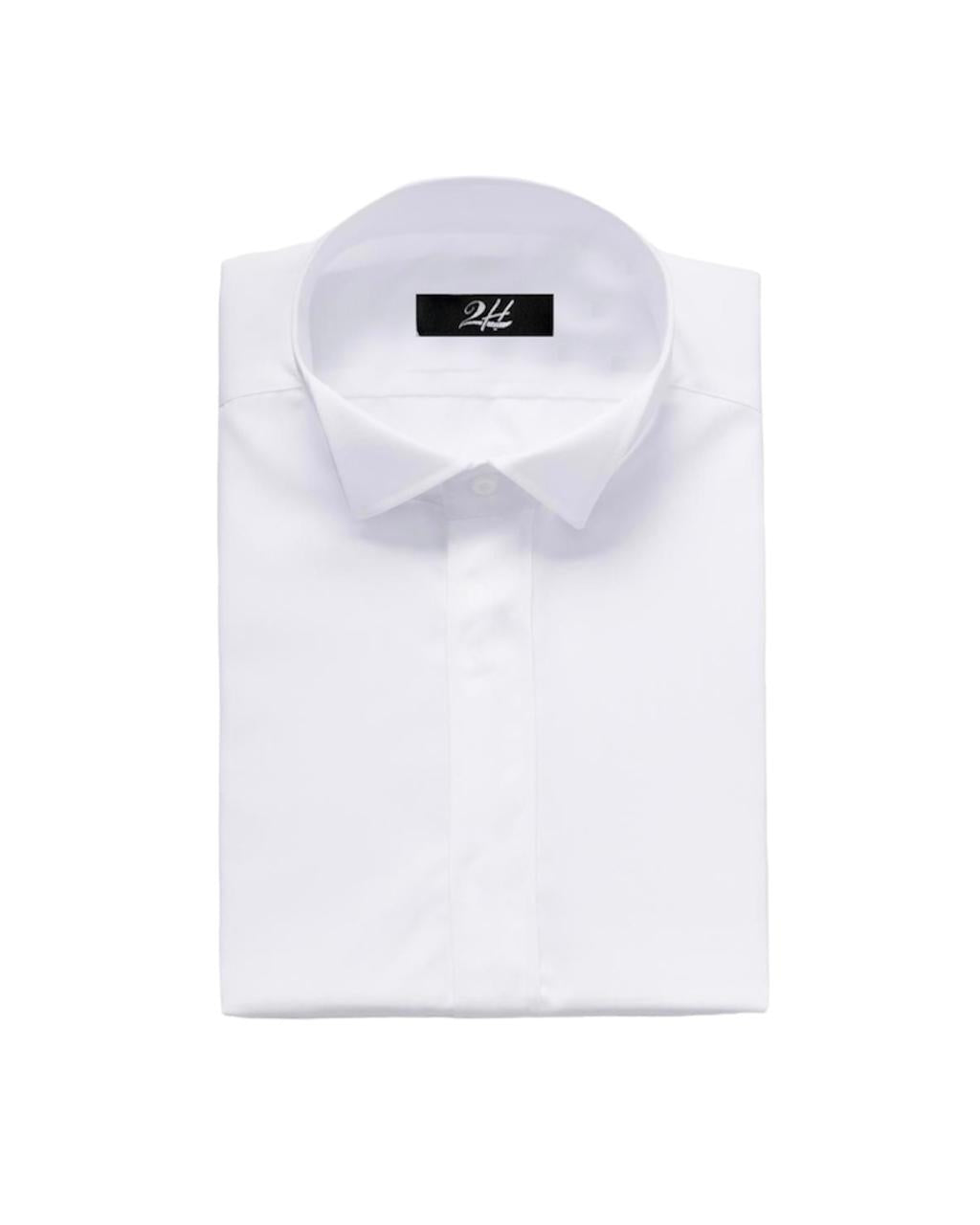 2H White Wingtip Collar Classic Shirt