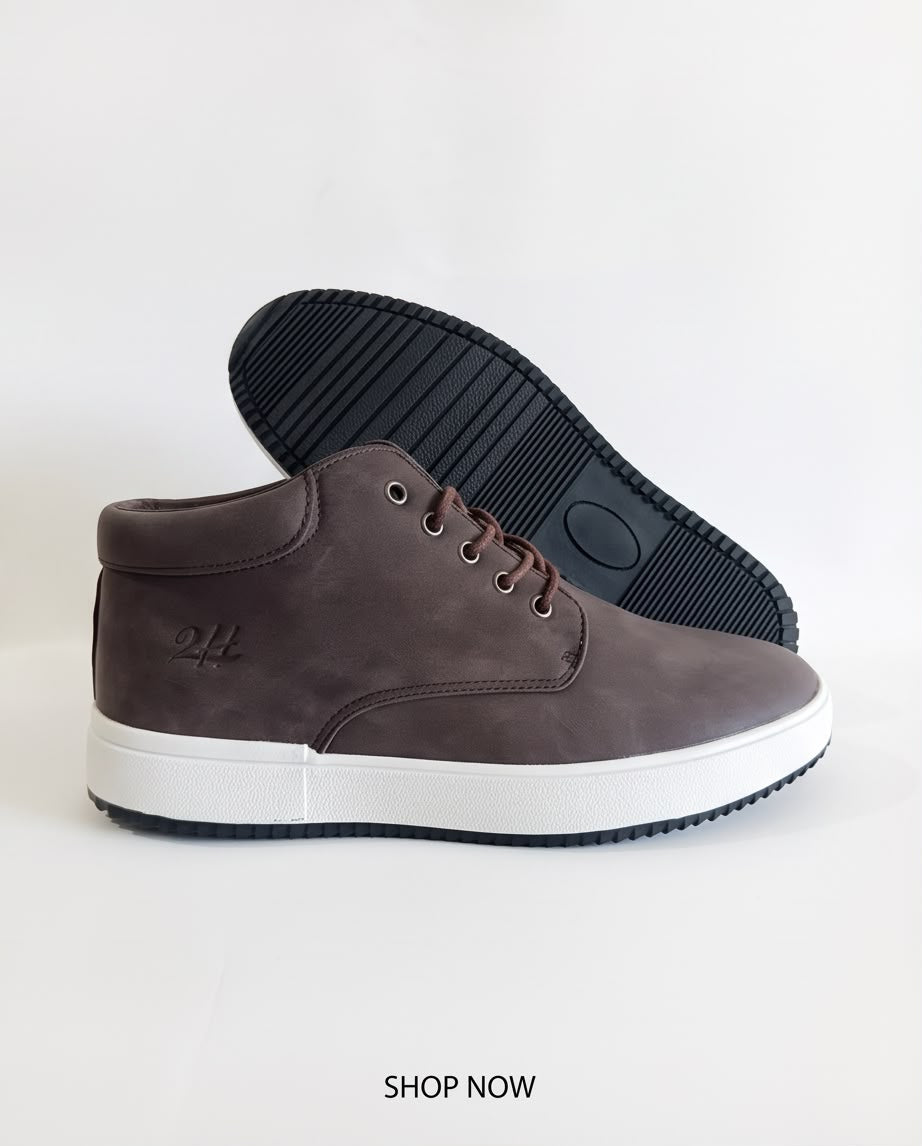 2H Brown Nubuck Leather Casual Boot