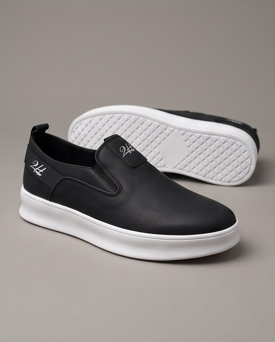 2H Black nubuck leather Casual Shoes