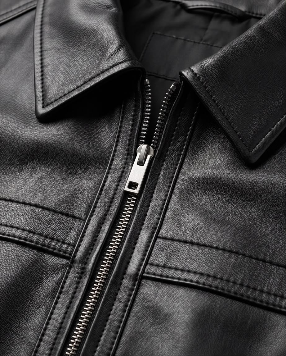 2H #8915 Black Leather Jacket